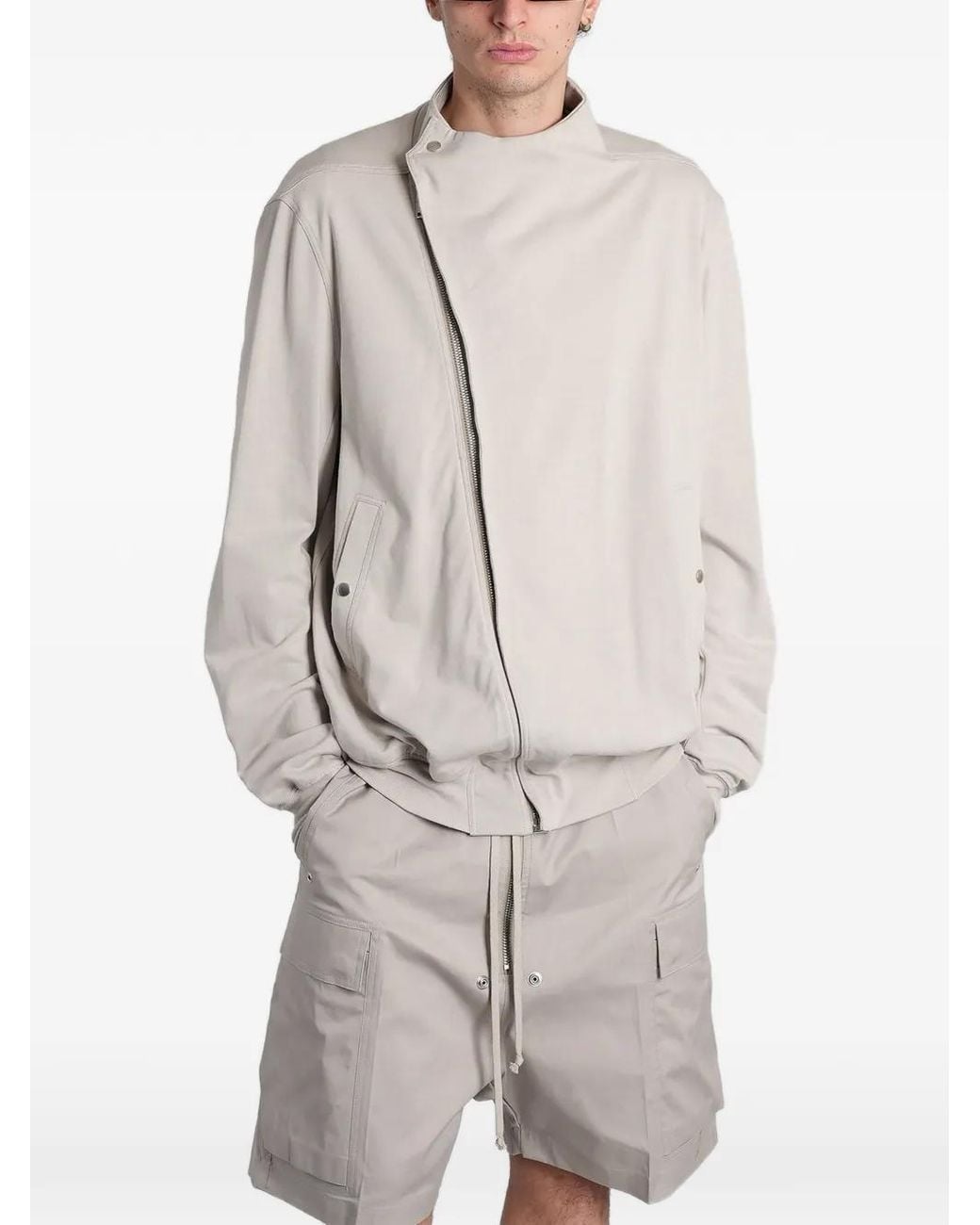 Rick Owens Gray Hollywood Flight Jacket for men