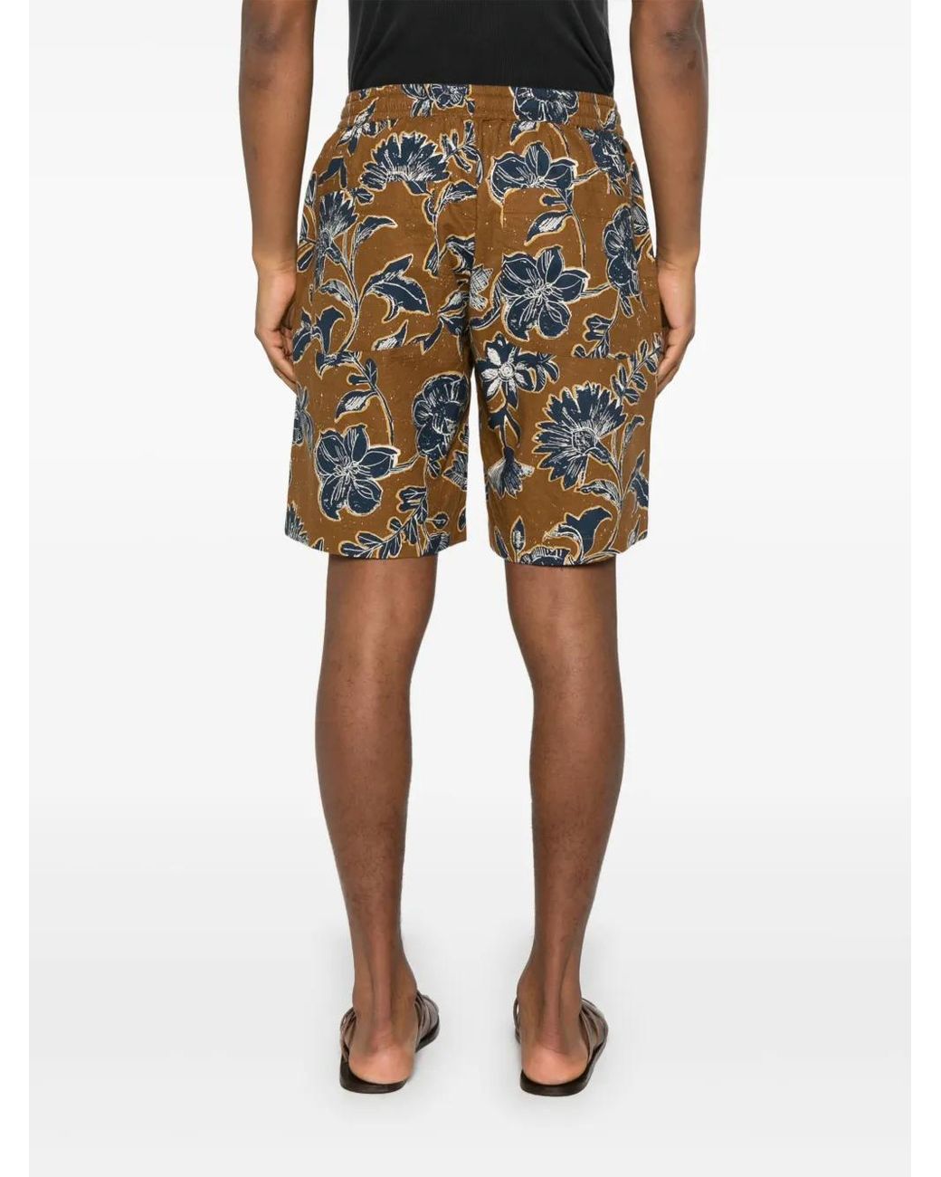 Universal Works Blue Floral-Print Shorts for men