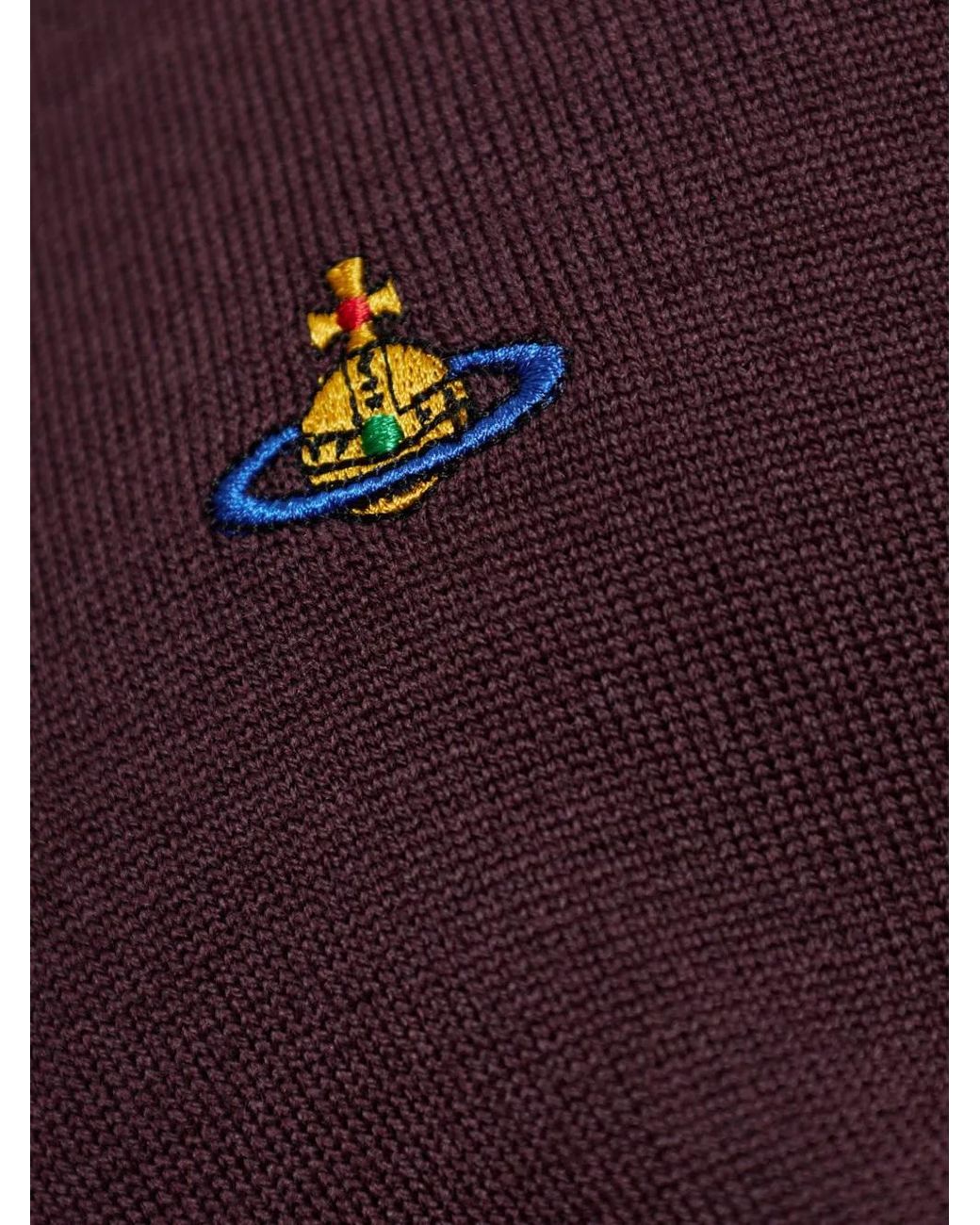 Vivienne Westwood Purple Orb-Embroidered Sweater for men