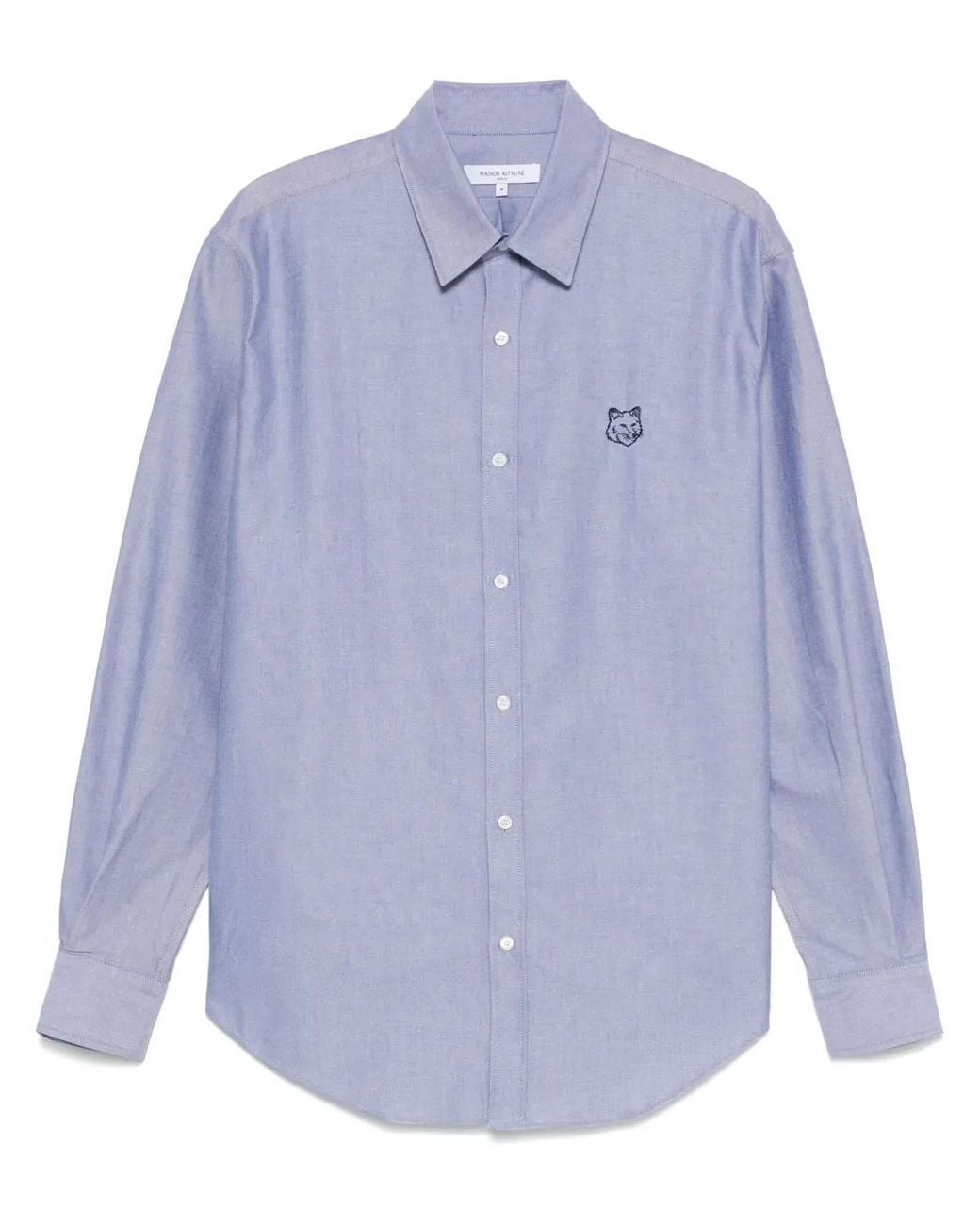 Maison Kitsuné Blue Contour Fox Head Shirt for men