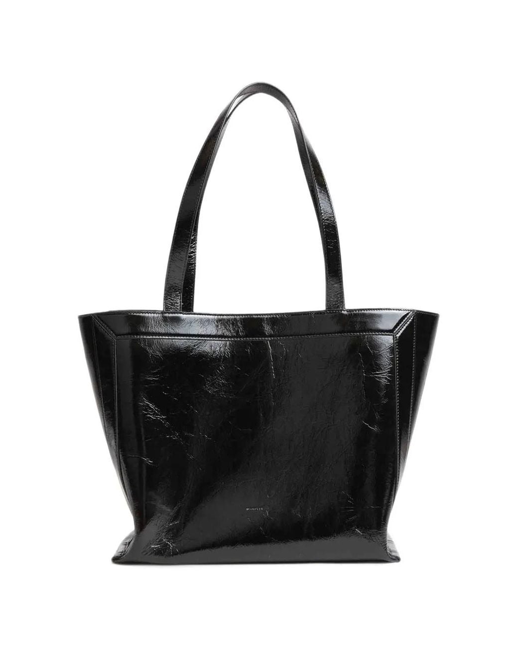 Wandler Black Ida Crinkled-Leather Tote Bag
