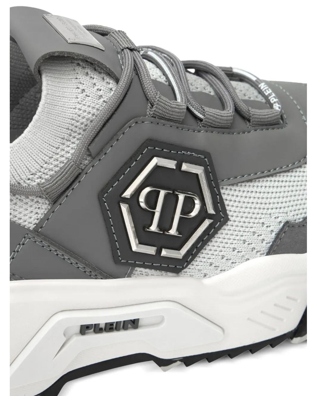 Philipp Plein White Predator Logo-Plaque Trainers