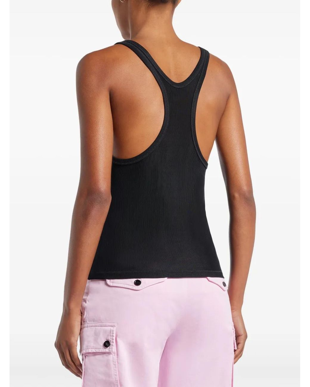 Tom Ford Black Ribbed Jersey Tank Top