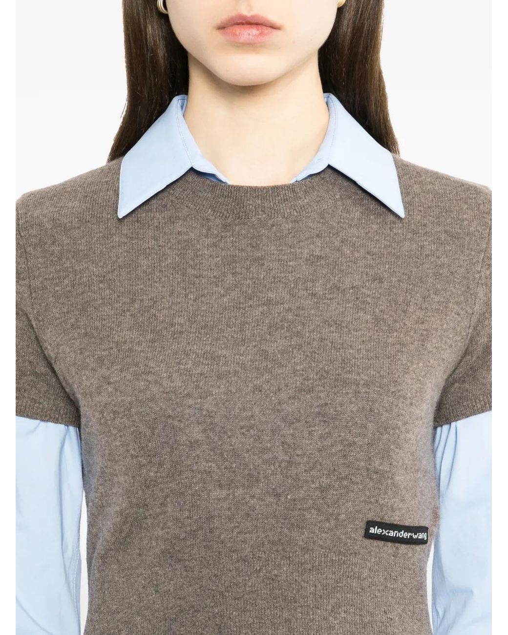 Alexander Wang White Prestyled Knit Vest Shirt