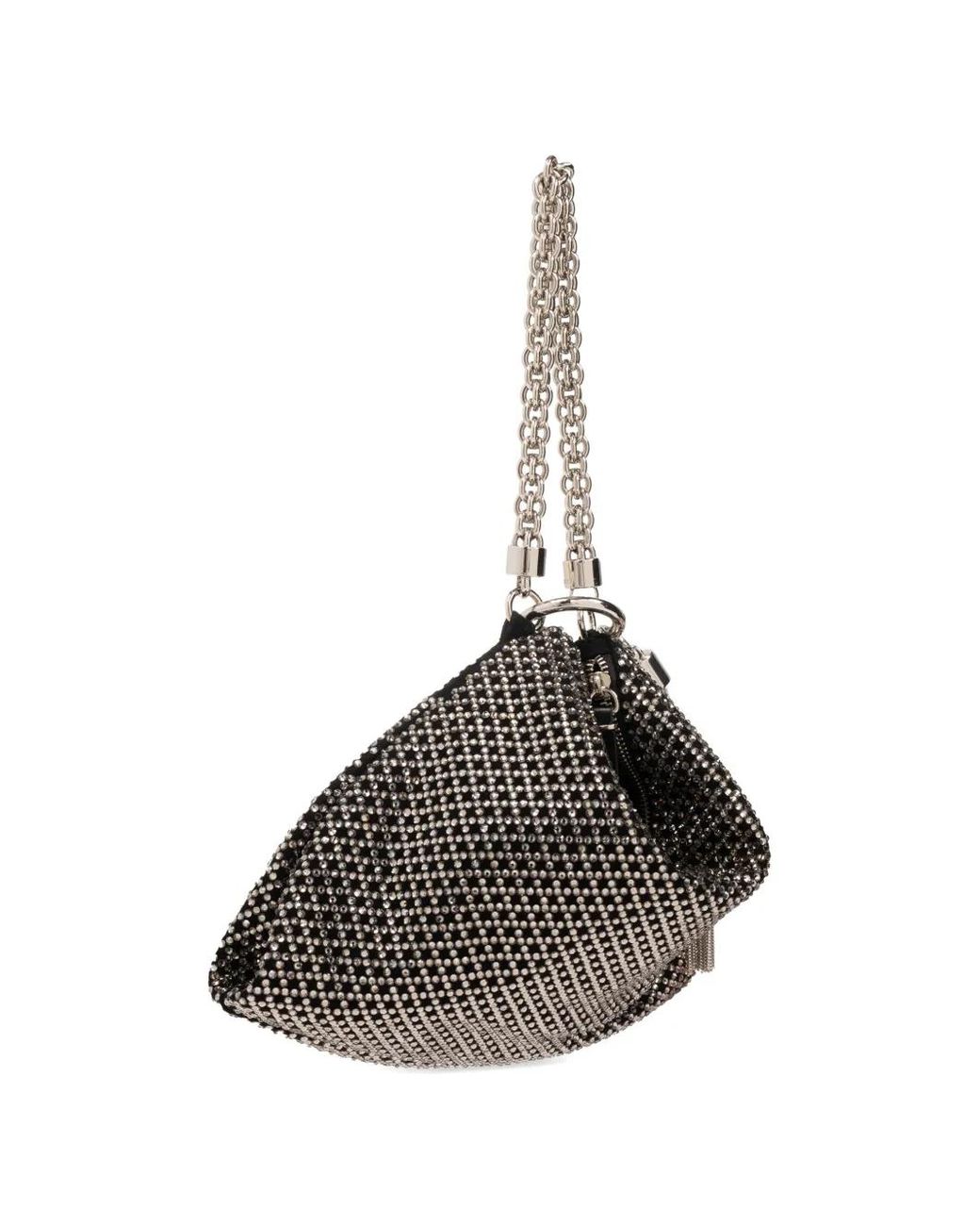 Jimmy Choo Gray Callie Crystal-Embellished Clutch Bag