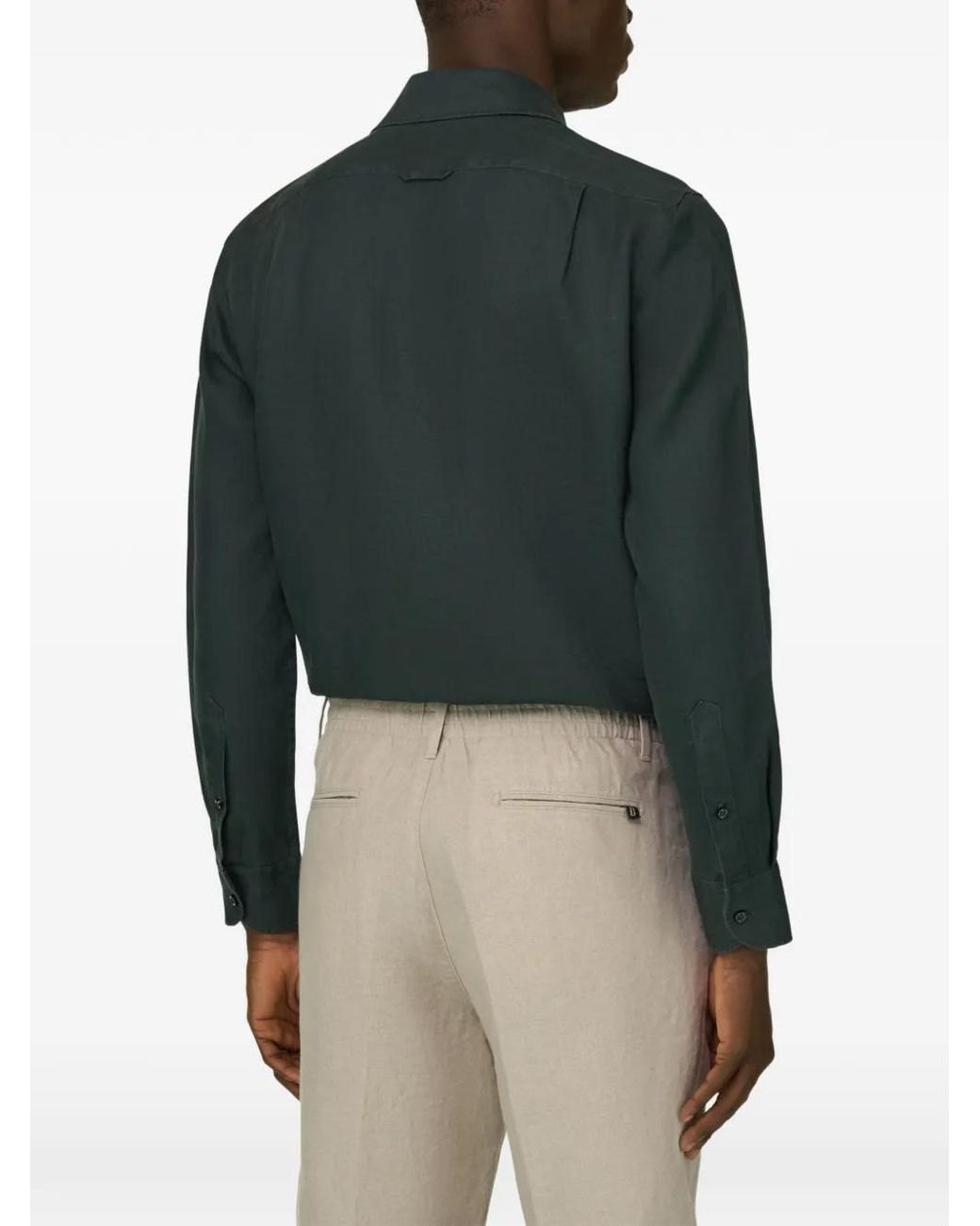 Boggi Green Regular-Fit Shirt for men