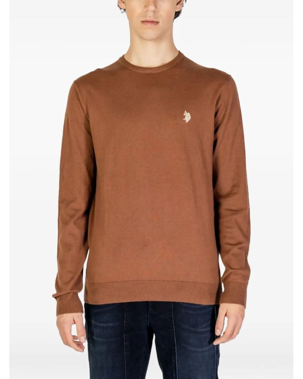 U.S. POLO ASSN. Brown Sweat À Logo Brodé for men