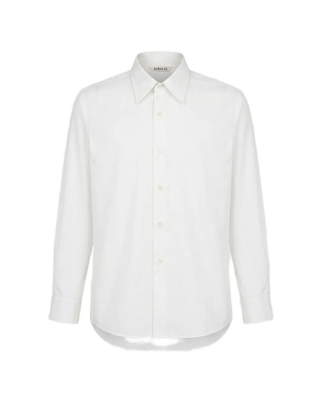 Auralee White Finx Washed Twill Shirt for men