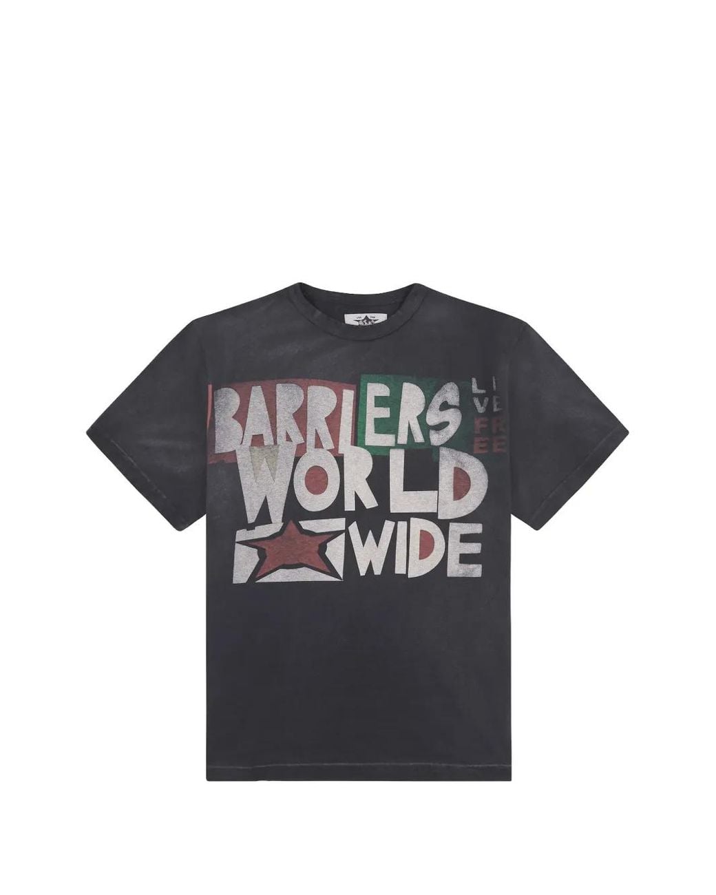 Barriers Black Worldwide Graphic-Print T-Shirt for men
