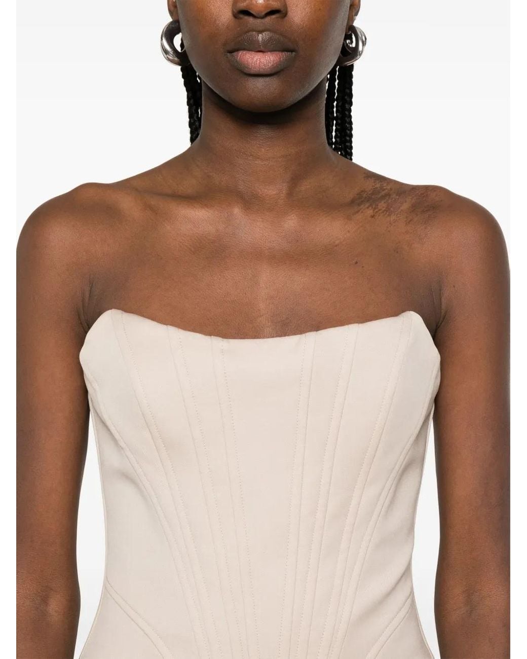 GIUSEPPE DI MORABITO White Corset Top