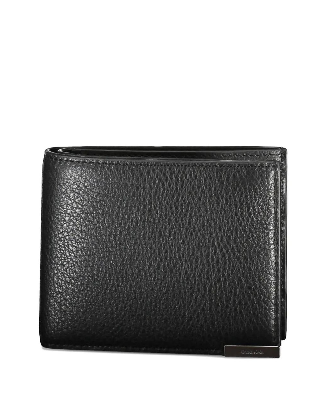 Calvin Klein Black Pebbled-Texture Bifold Wallet for men