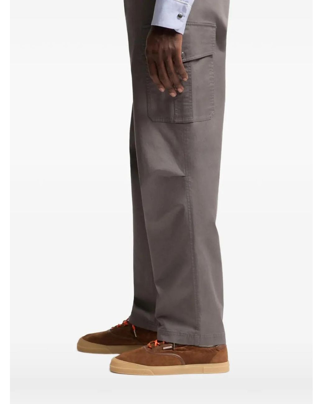 Moncler Gray Pantalon À Poches Cargo for men