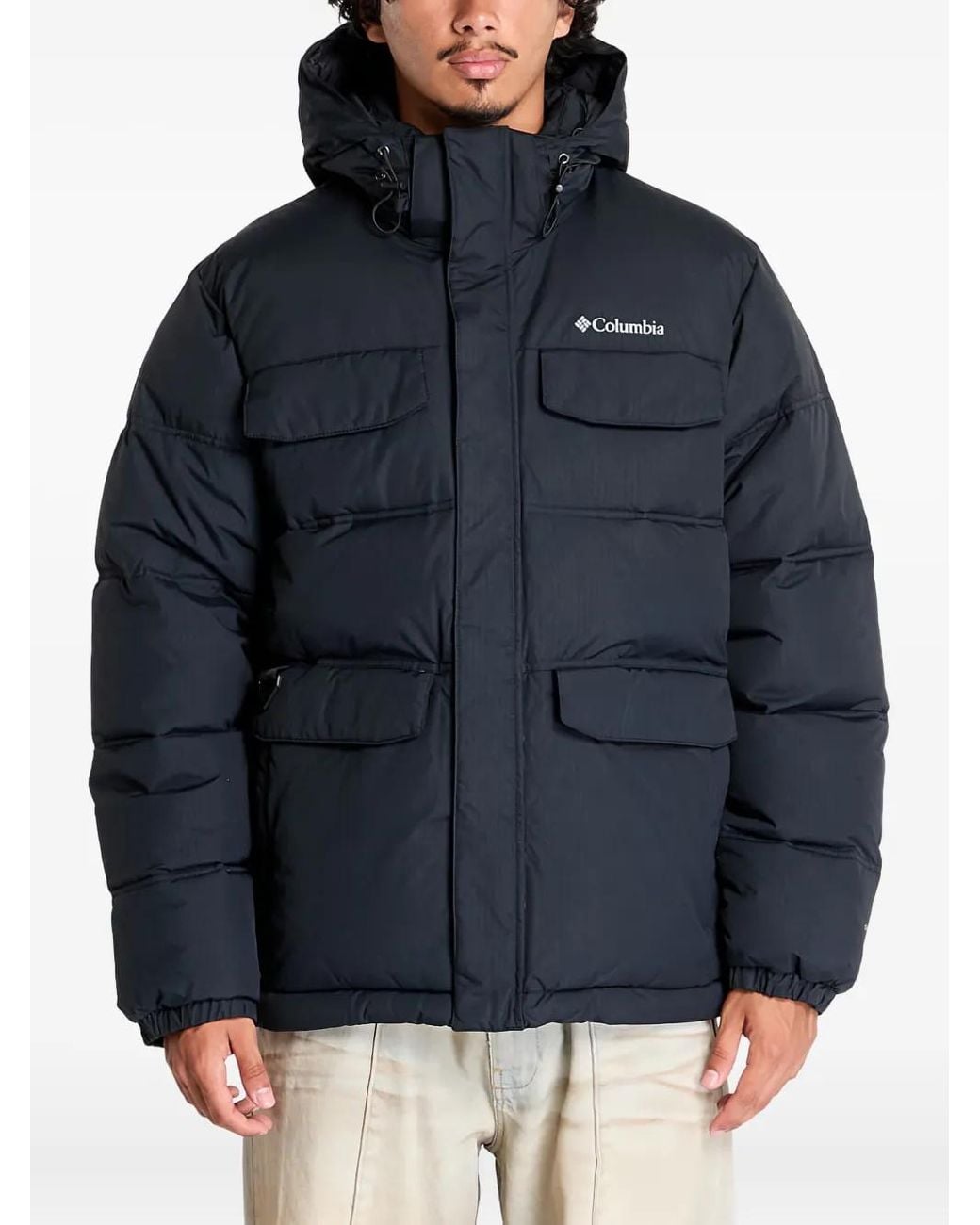 Columbia Blue Landroamer Hooded Puffer Jacket for men
