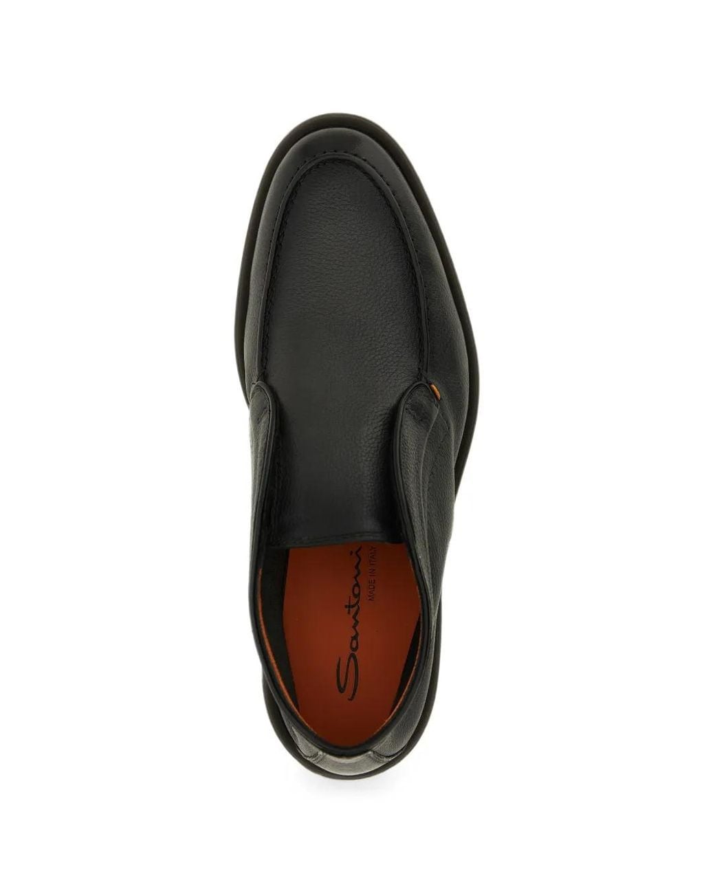Santoni Black Digits Hammered Leather Ankle Boots for men