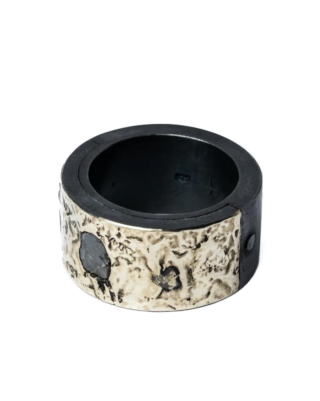 Parts Of 4 Black Sterling And 10Kt Sistema Diamond Ring