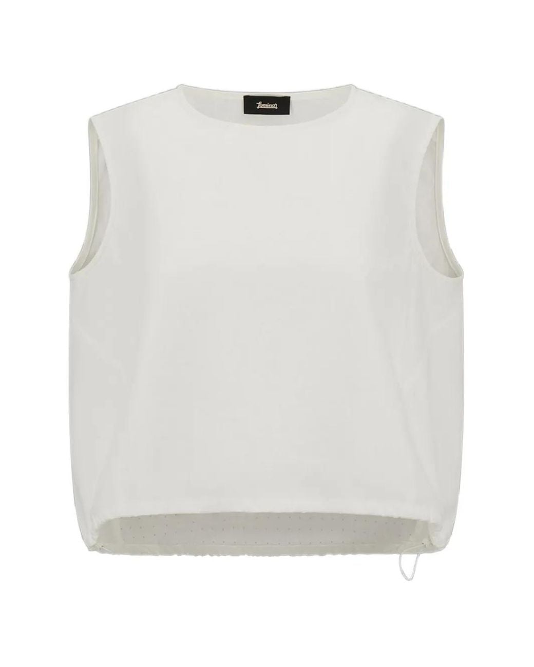 Laminar White Crew-Neck Top