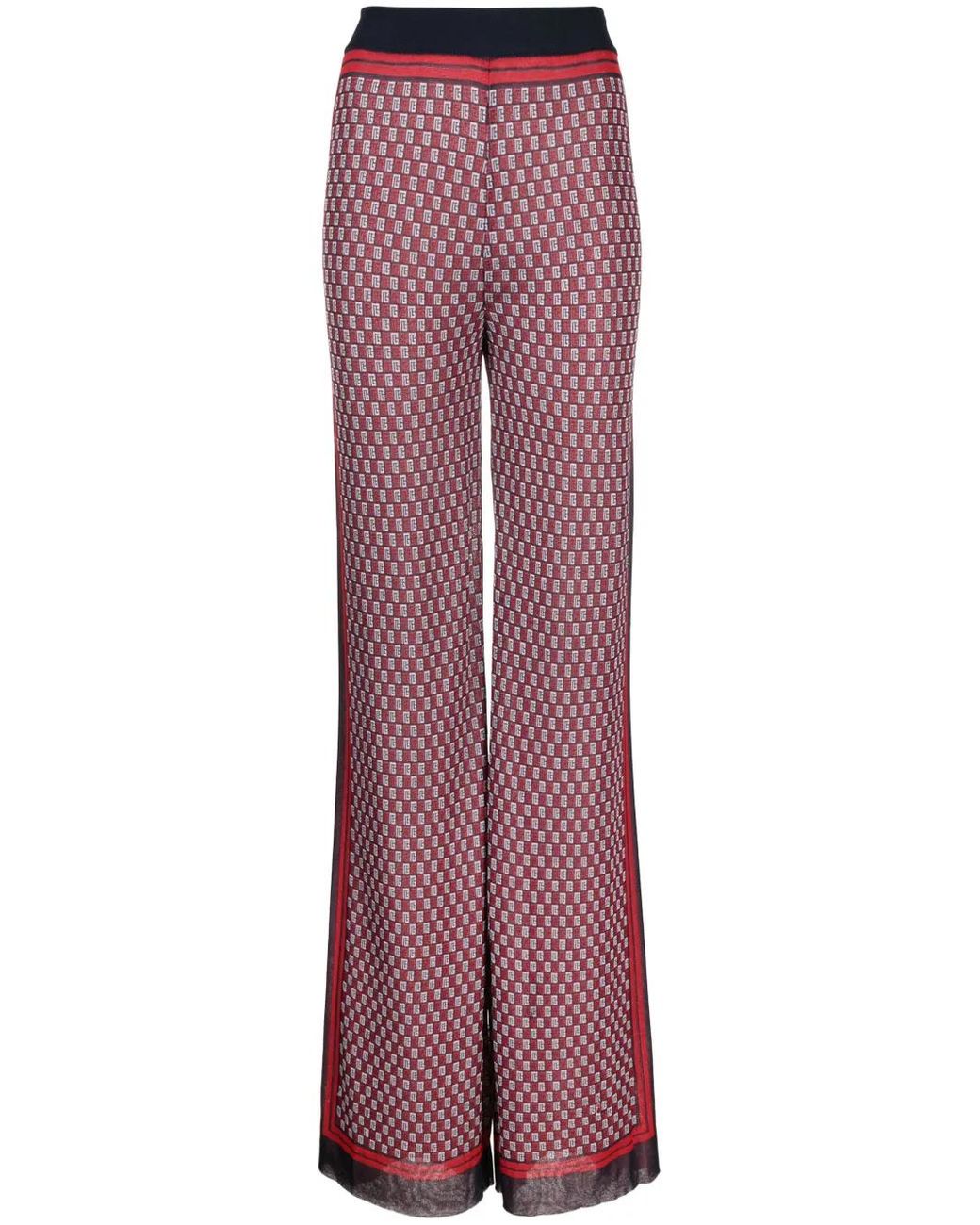 Balmain Purple Pb Monogram-Print Knitted Trousers