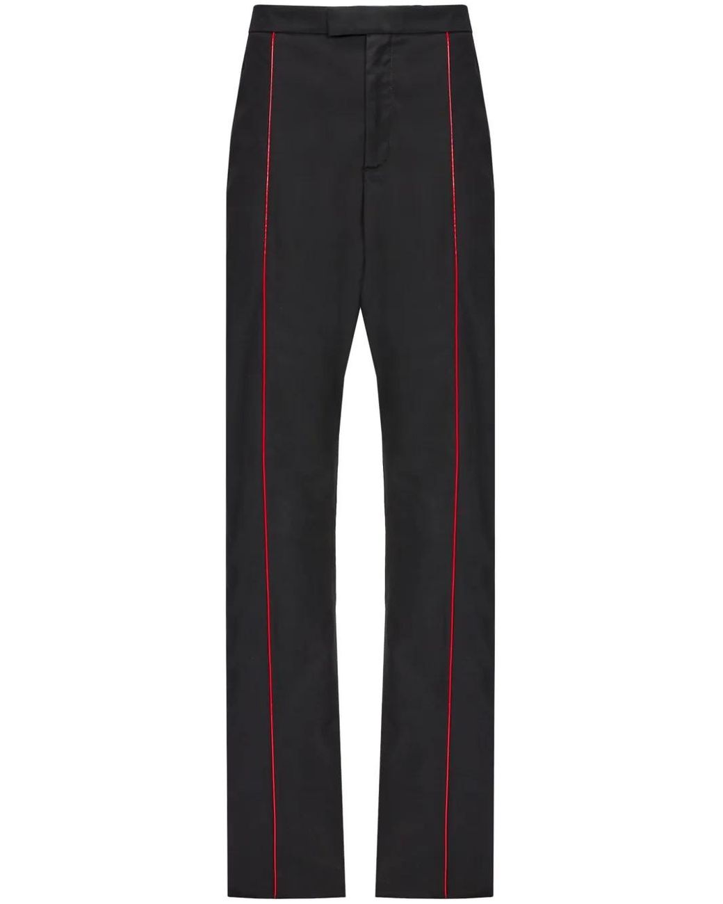 Ferragamo Black Contrasting-Trim Cotton Track Pants for men