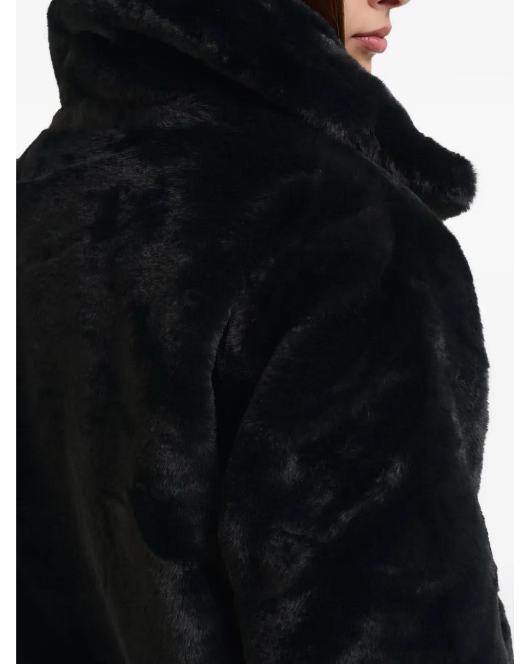 Save The Duck Black Faux-Fur Jacket