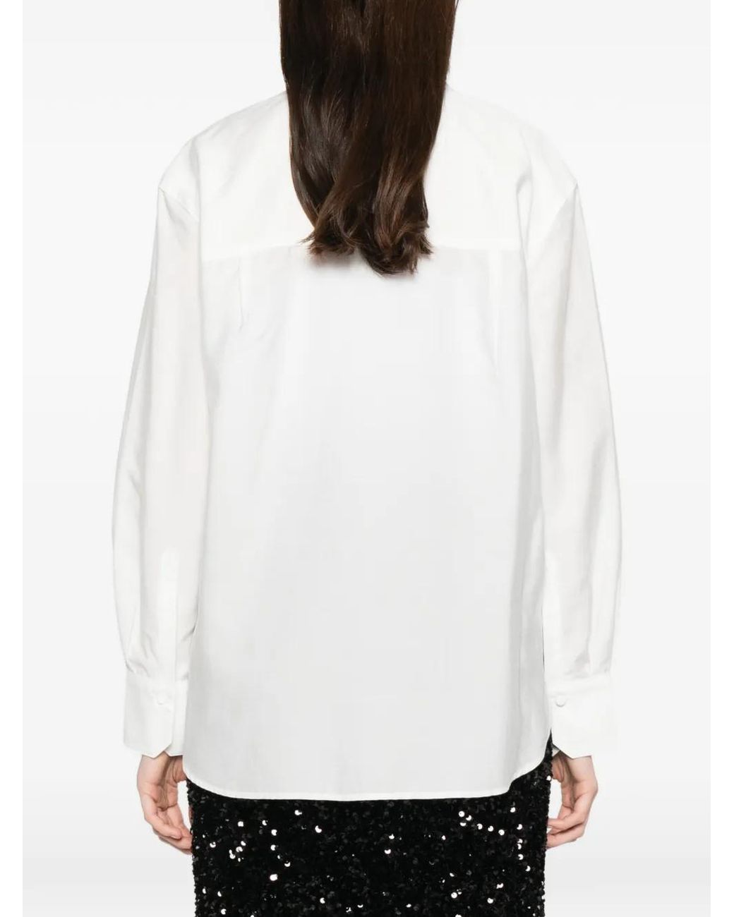Vince White Collared Button-Fastening Shirt