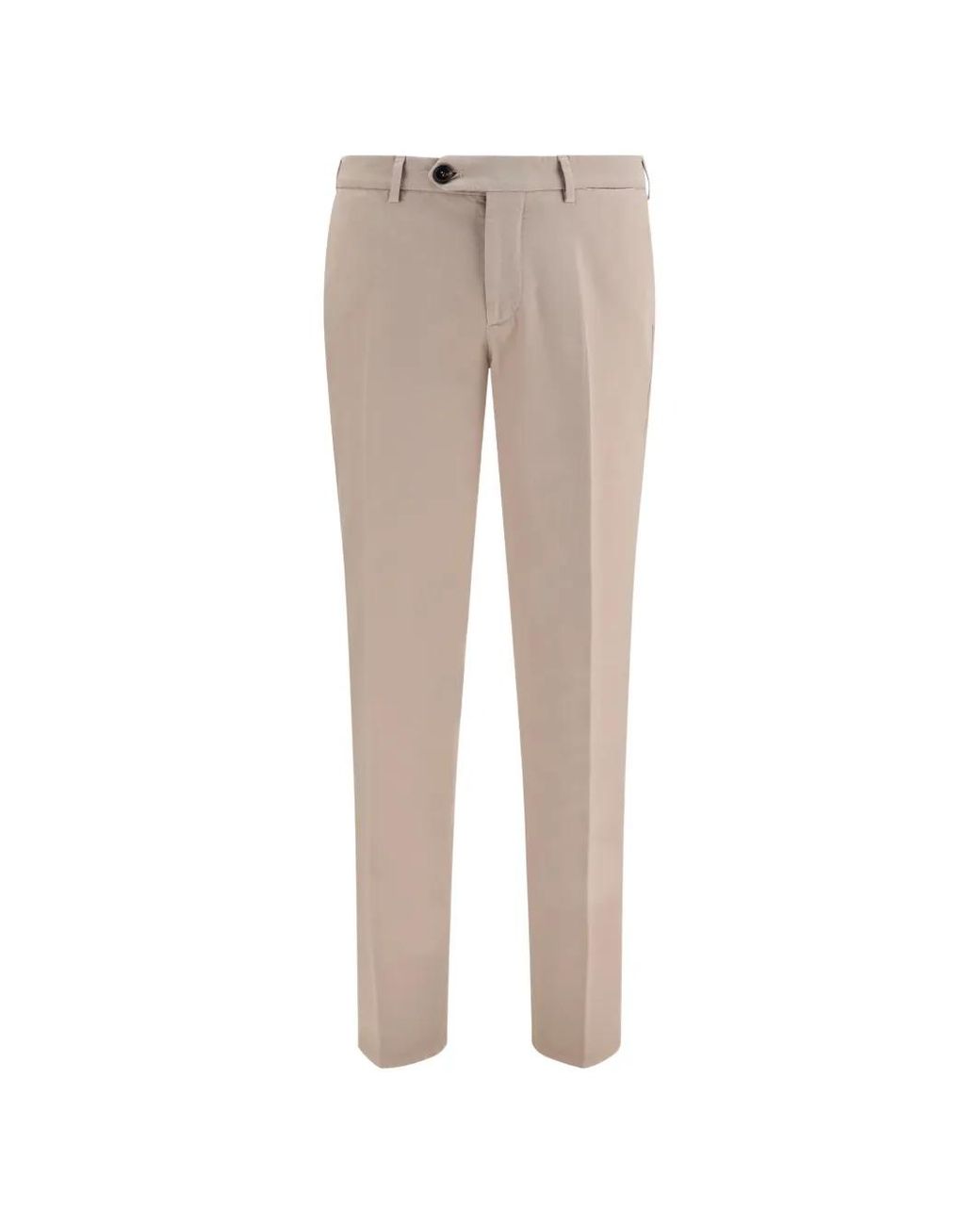 Brunello Cucinelli Natural Garment-Dyed Cotton Trousers for men