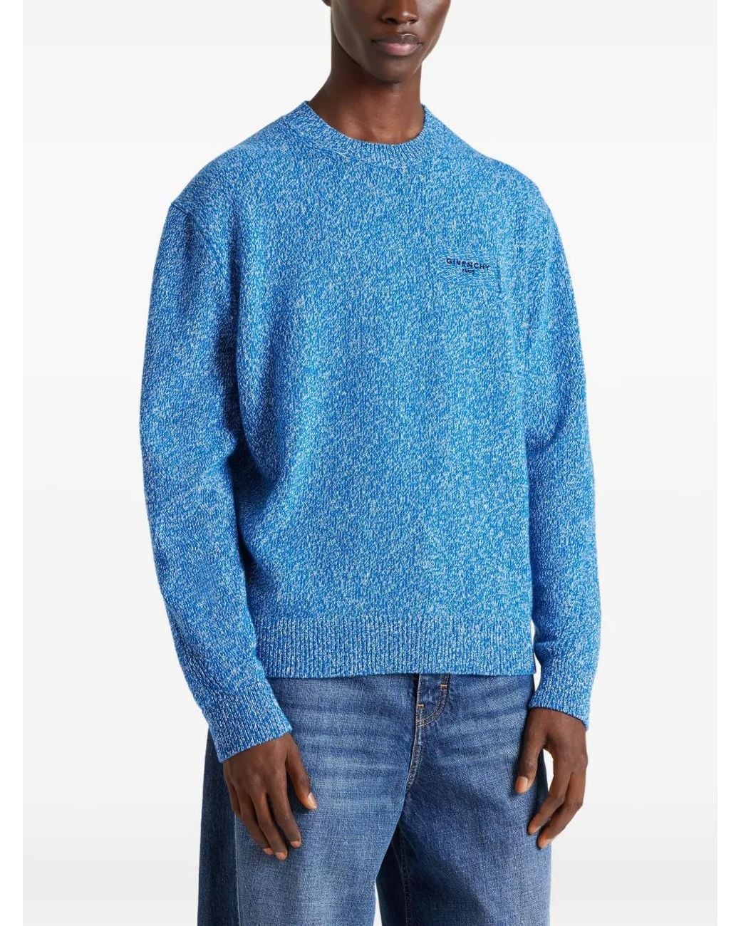 Givenchy Blue Couture Seam Sweater for men