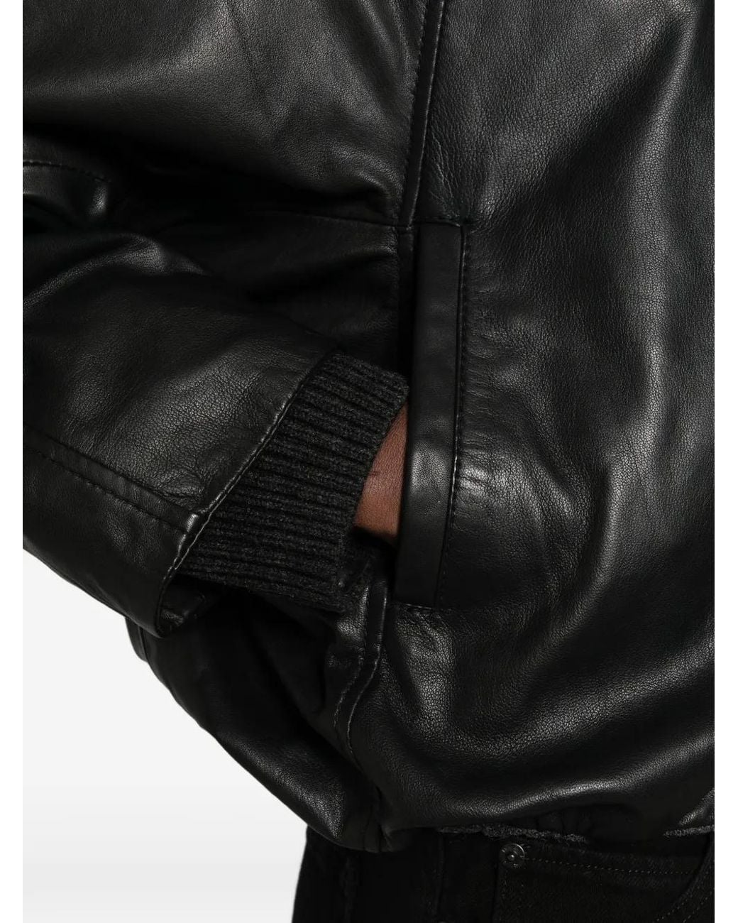 The Jackie Leathers Black Fiamma Zip-Fastening Leather Jacket