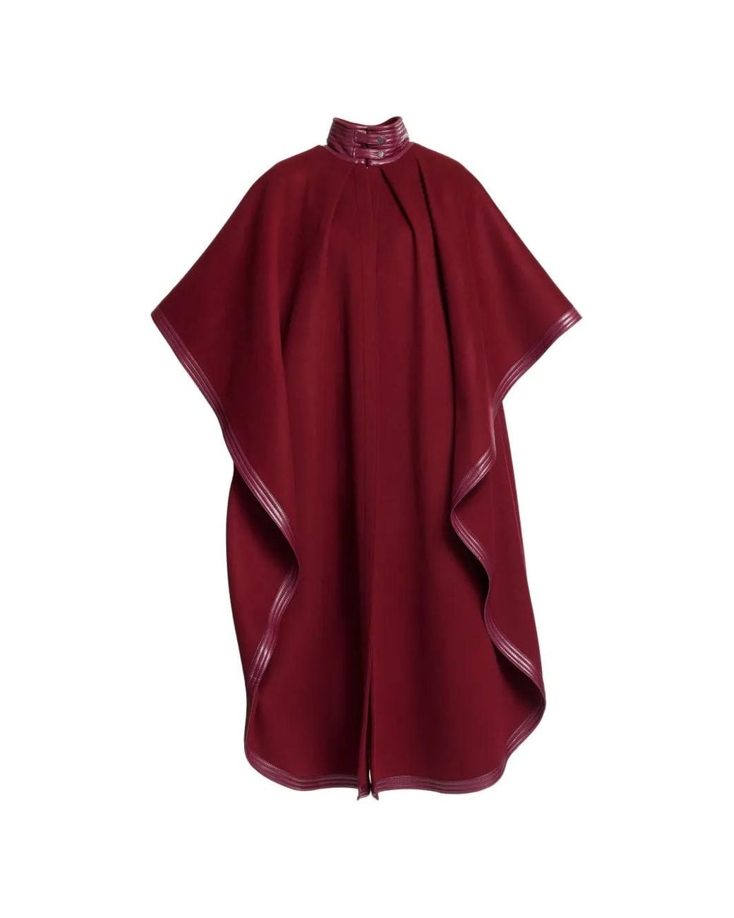Elie Saab Red High-Neck Cape