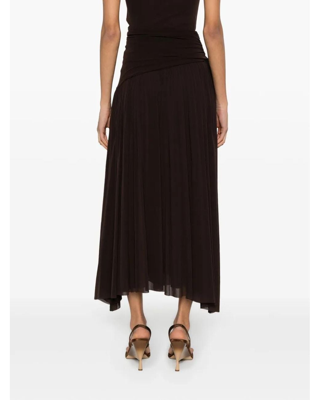 Philosophy Di Lorenzo Serafini Black Chocolate Chiffon Skirt