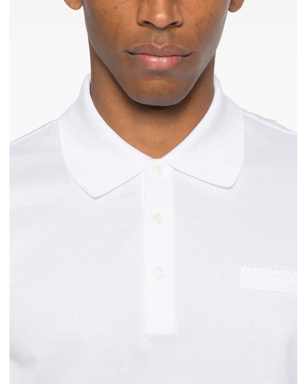 Givenchy Classic Polo Shirt With Traditional Collar in White für Herren