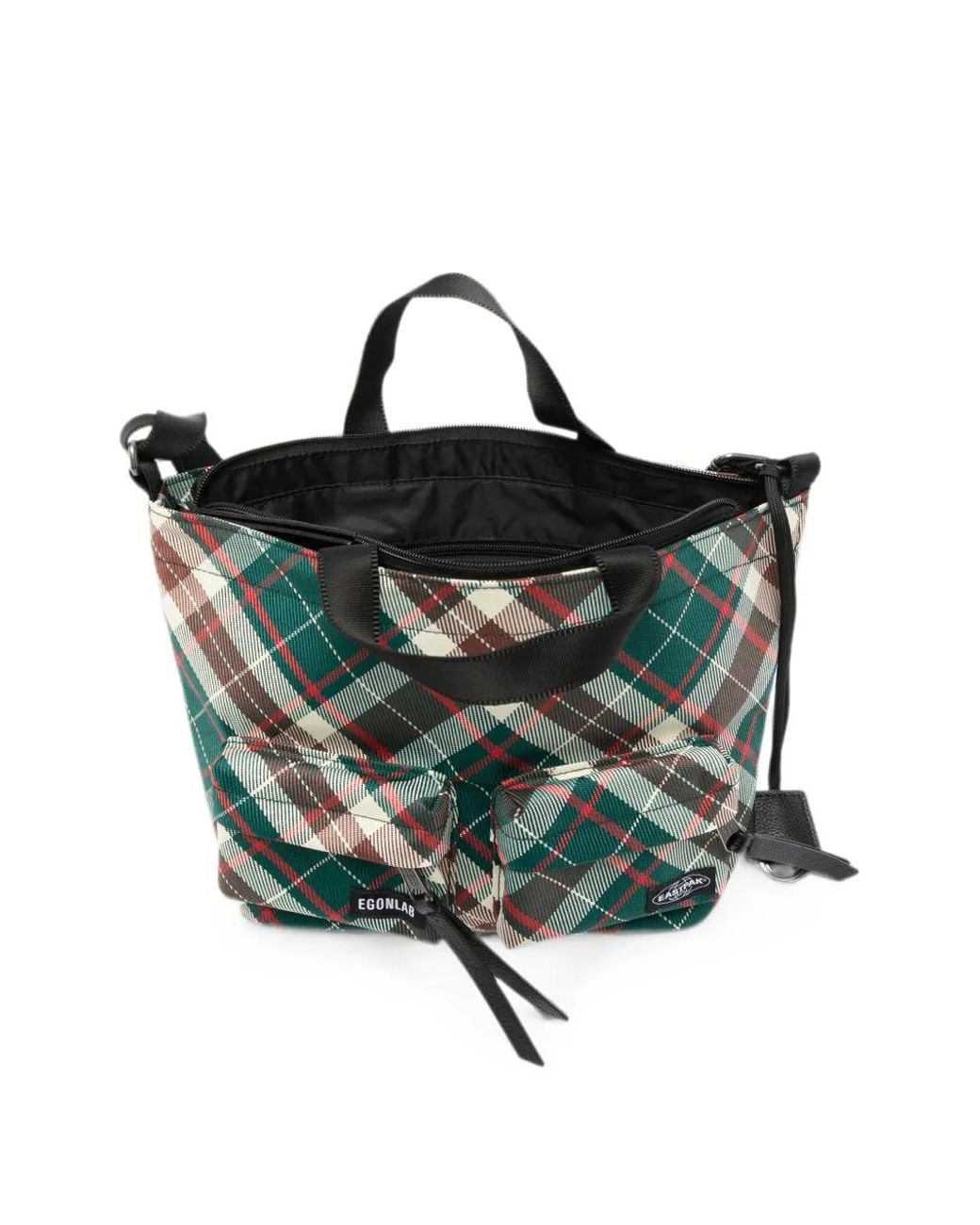 Eastpak Green Small Egon Check Tote Bag