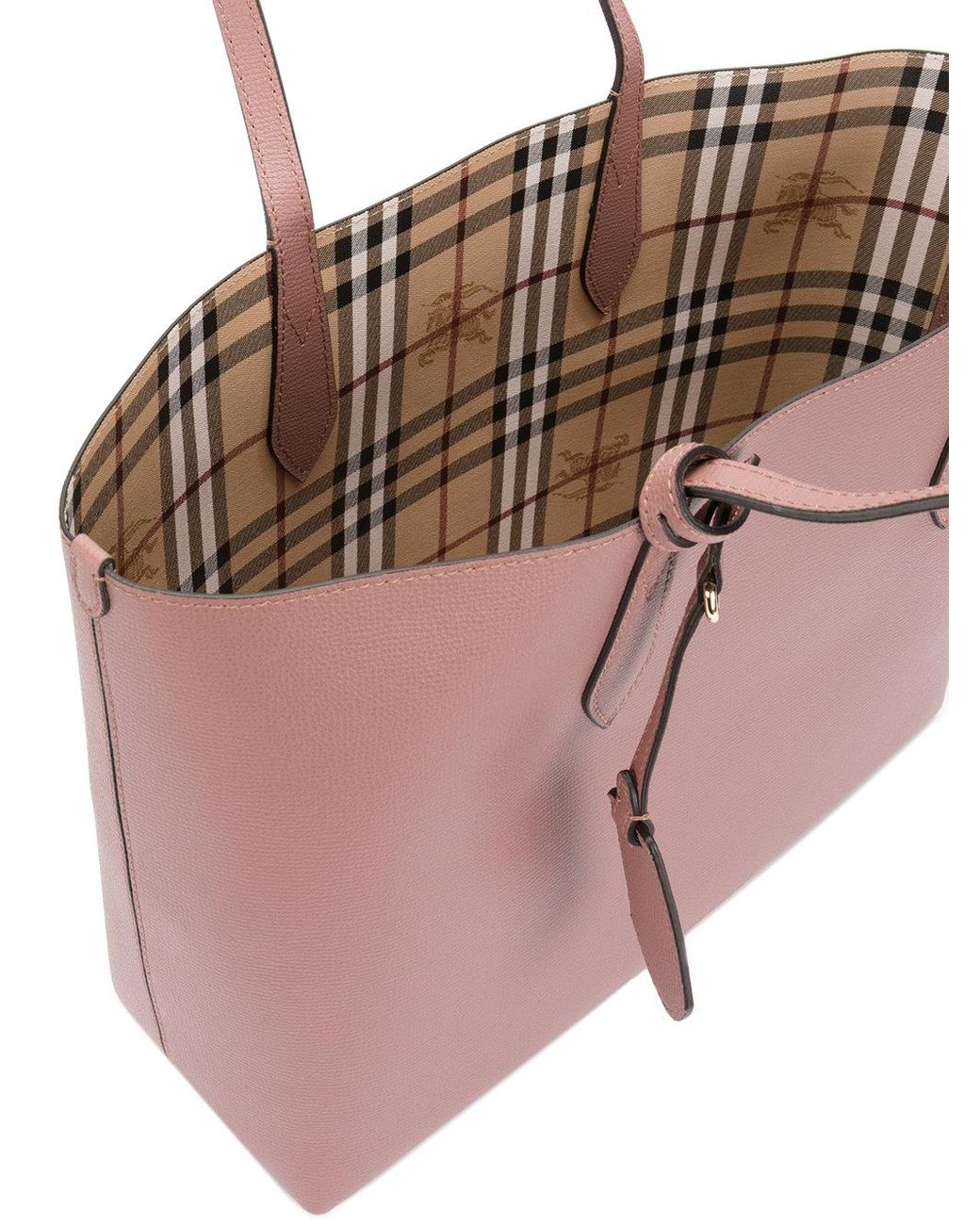 Burberry Leather Medium Reversible Tote in Pink & Purple (Pink) | Lyst