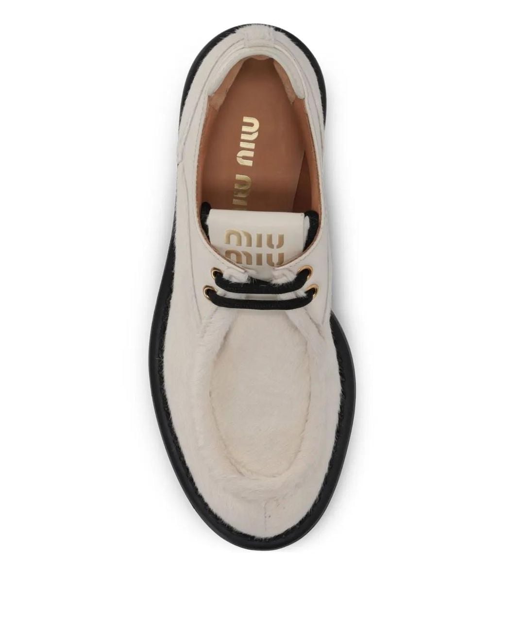 Miu Miu White Leather Dress Shoes