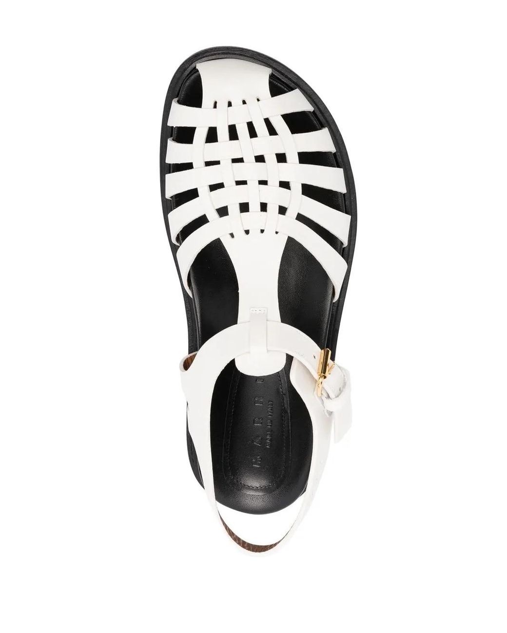 Marni Black 's Leather Platform Sandals