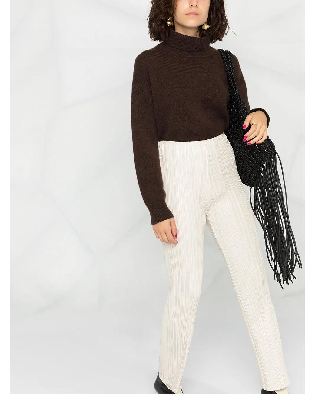 Nanushka Multicolor Straight-Leg Pleated Trousers