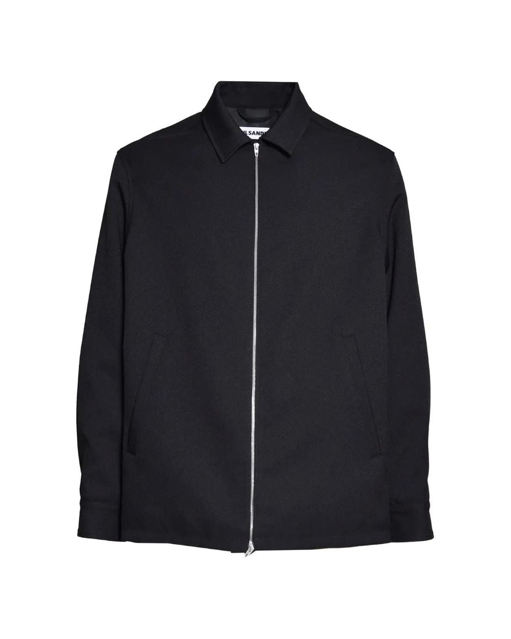 Jil Sander Blue Zip-Up Collared Jacket for men