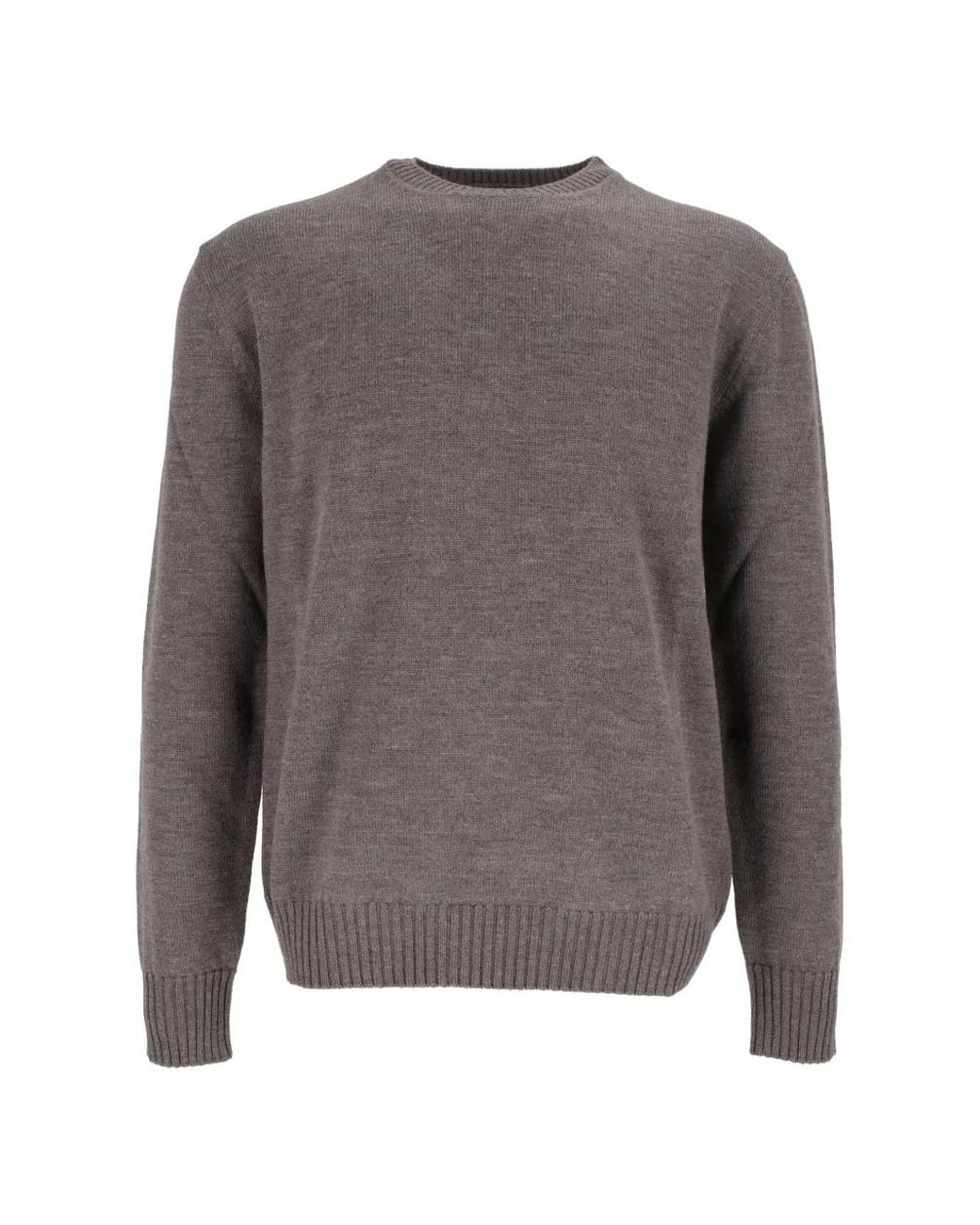 Ballantyne Gray Crew-Neck Merino Sweater for men