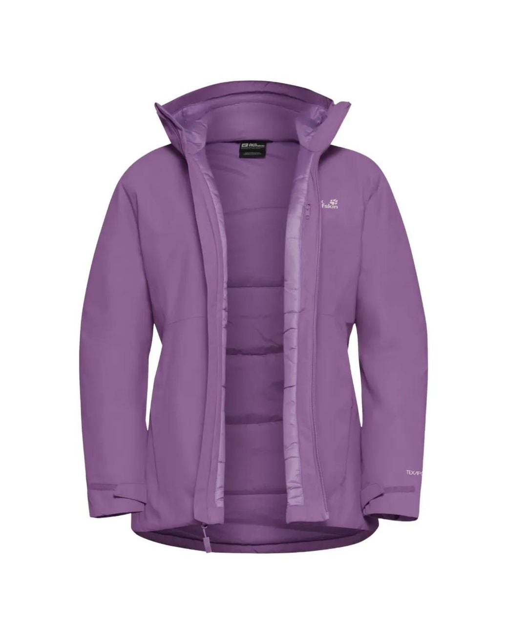 Jack Wolfskin Purple Hooded Zip-Up Jacket