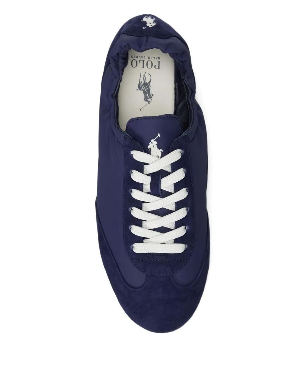 Ralph Lauren Blue The Suede Pony Ballerina Trainer