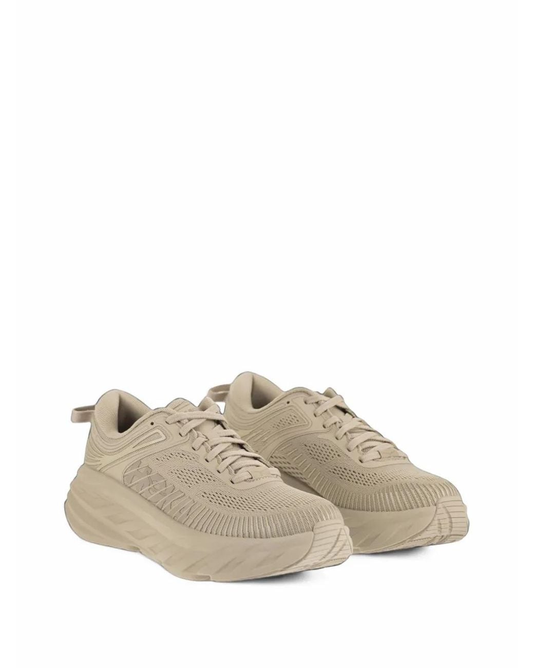 Hoka One One White Bondi 7 Sneakers