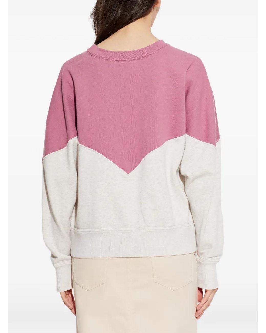 Isabel Marant White Houston Sweatshirt With Color Block Design