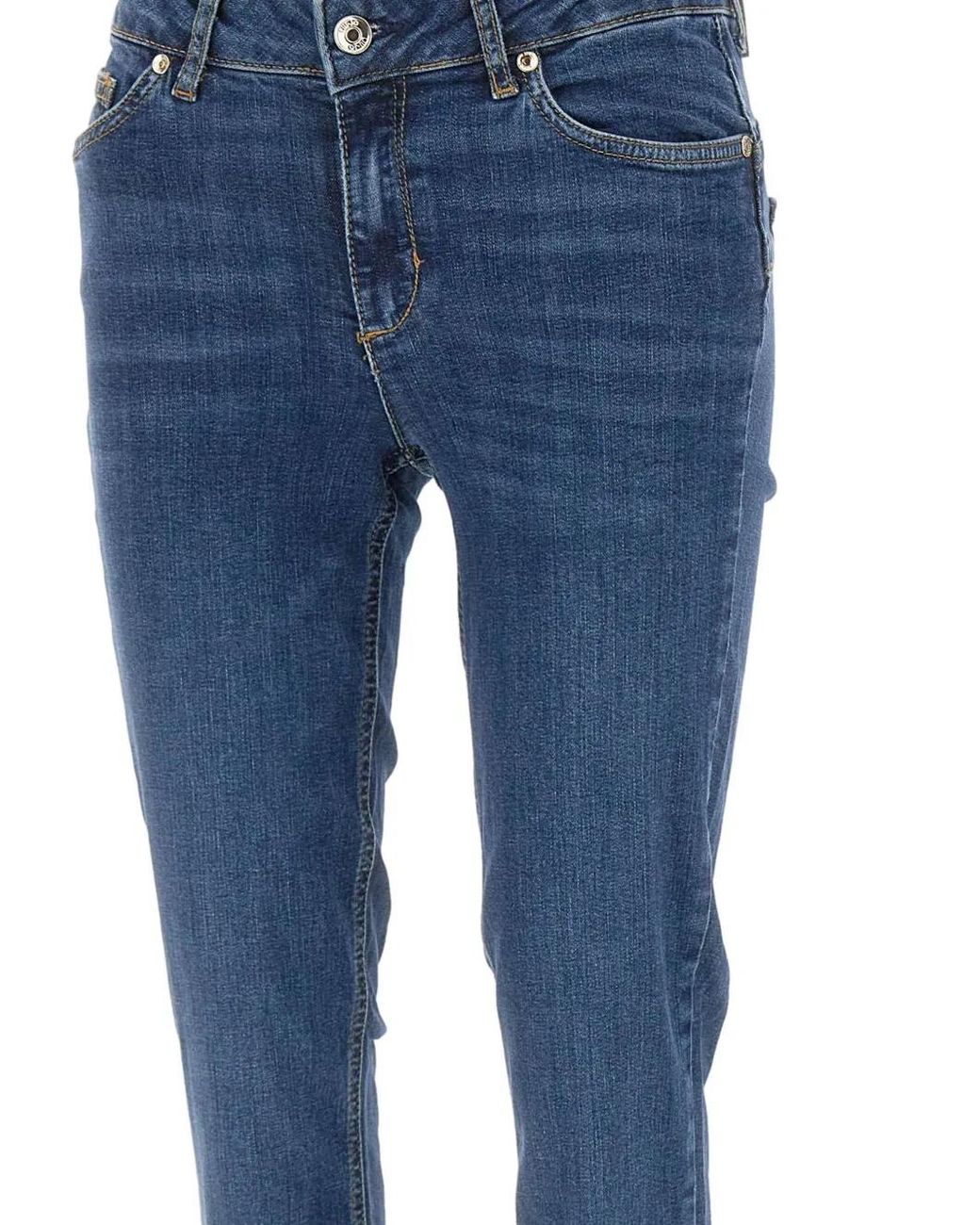 Liu Jo Blue Bottom Up Ideal Five-Pocket Trousers