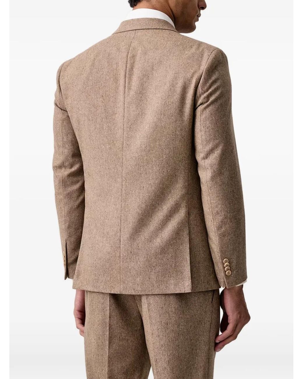 Karl Lagerfeld Natural Notched-Lapels Single-Breasted Blazer for men