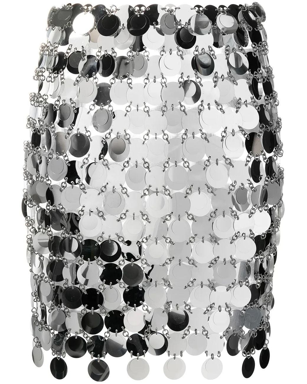 Rabanne Metallic Circular-Discs Mini Skirt