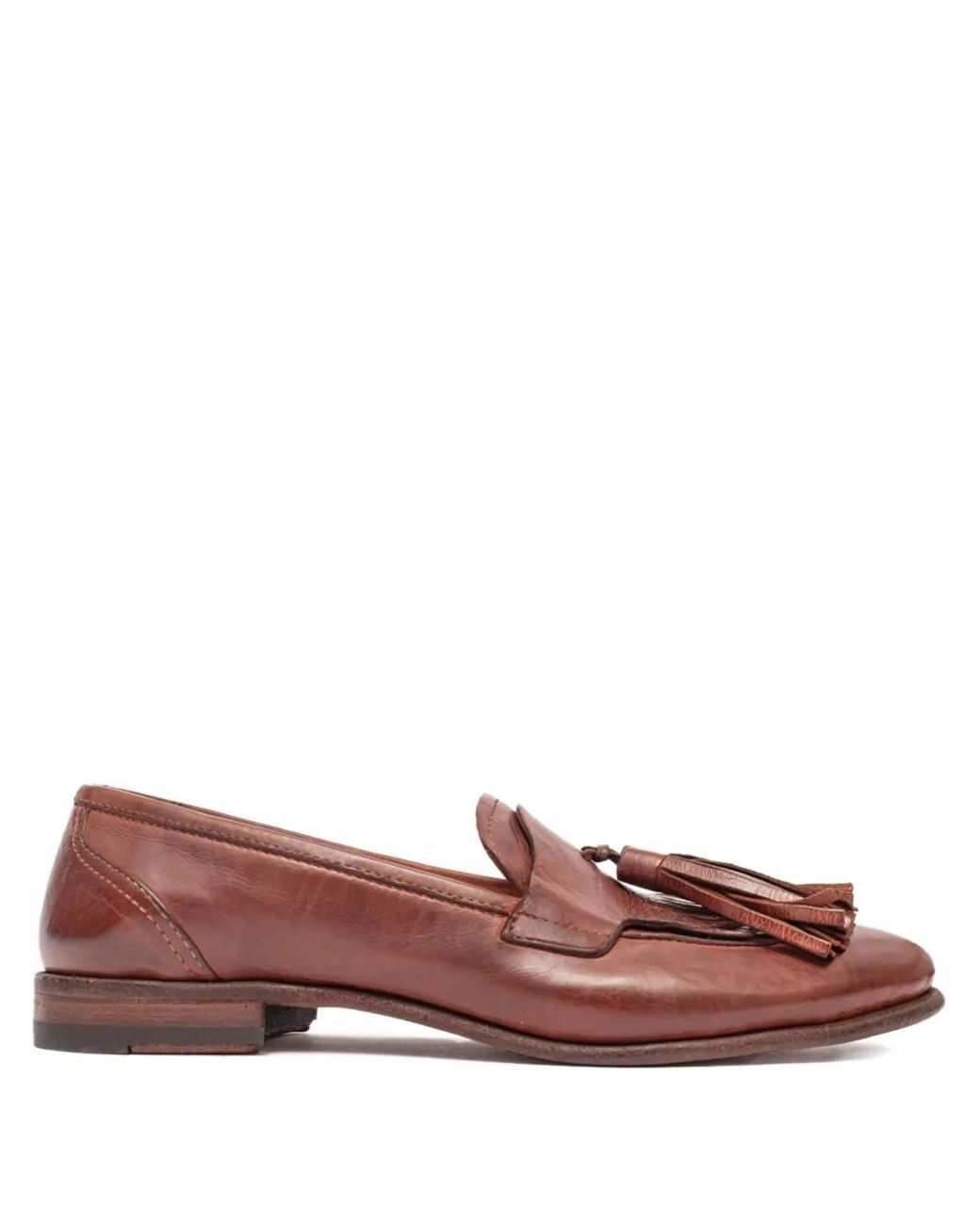 PAUL SILENCE Brown Tassel Leather Loafers