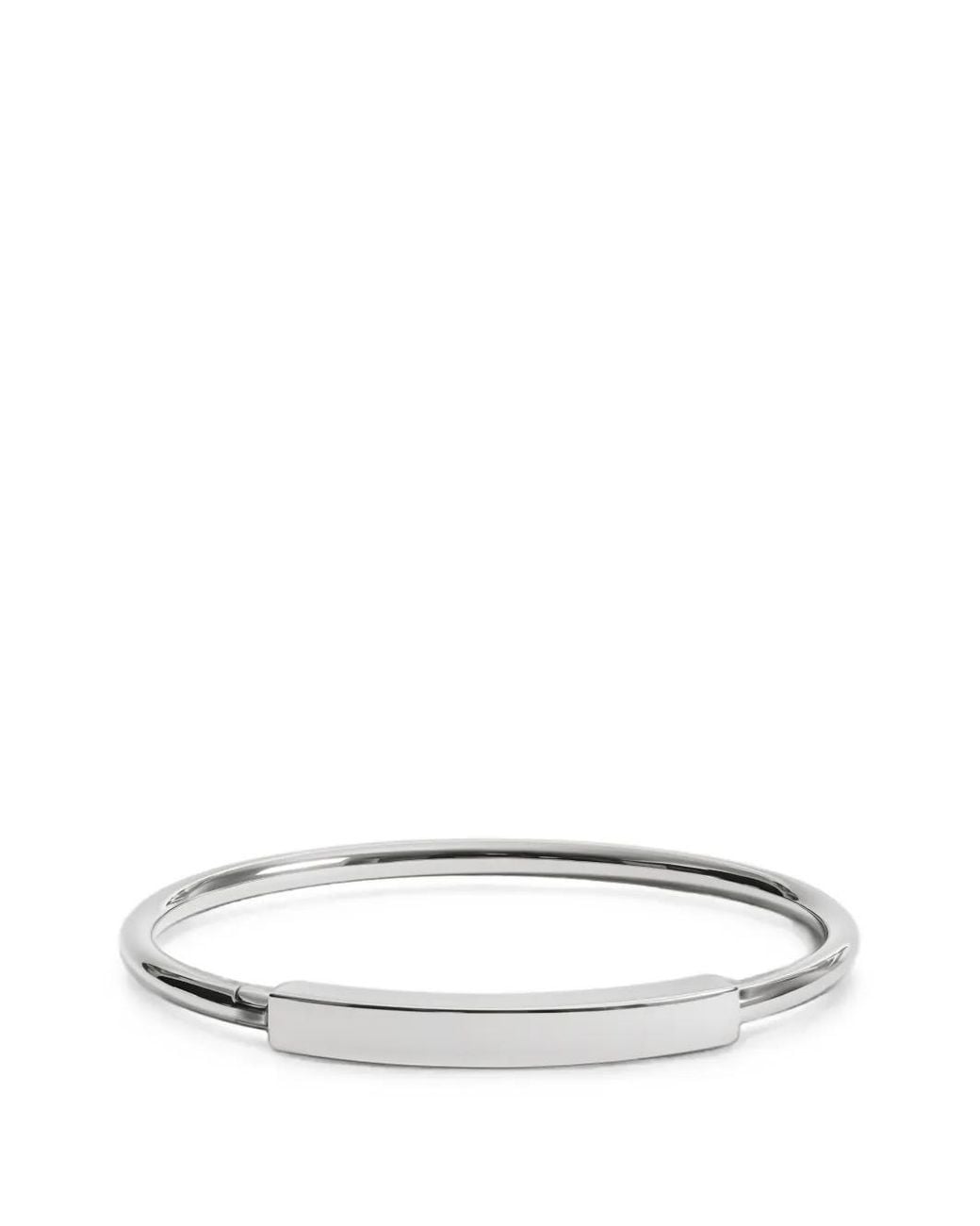 Monica Vinader White Mv Linear Bold Bangle