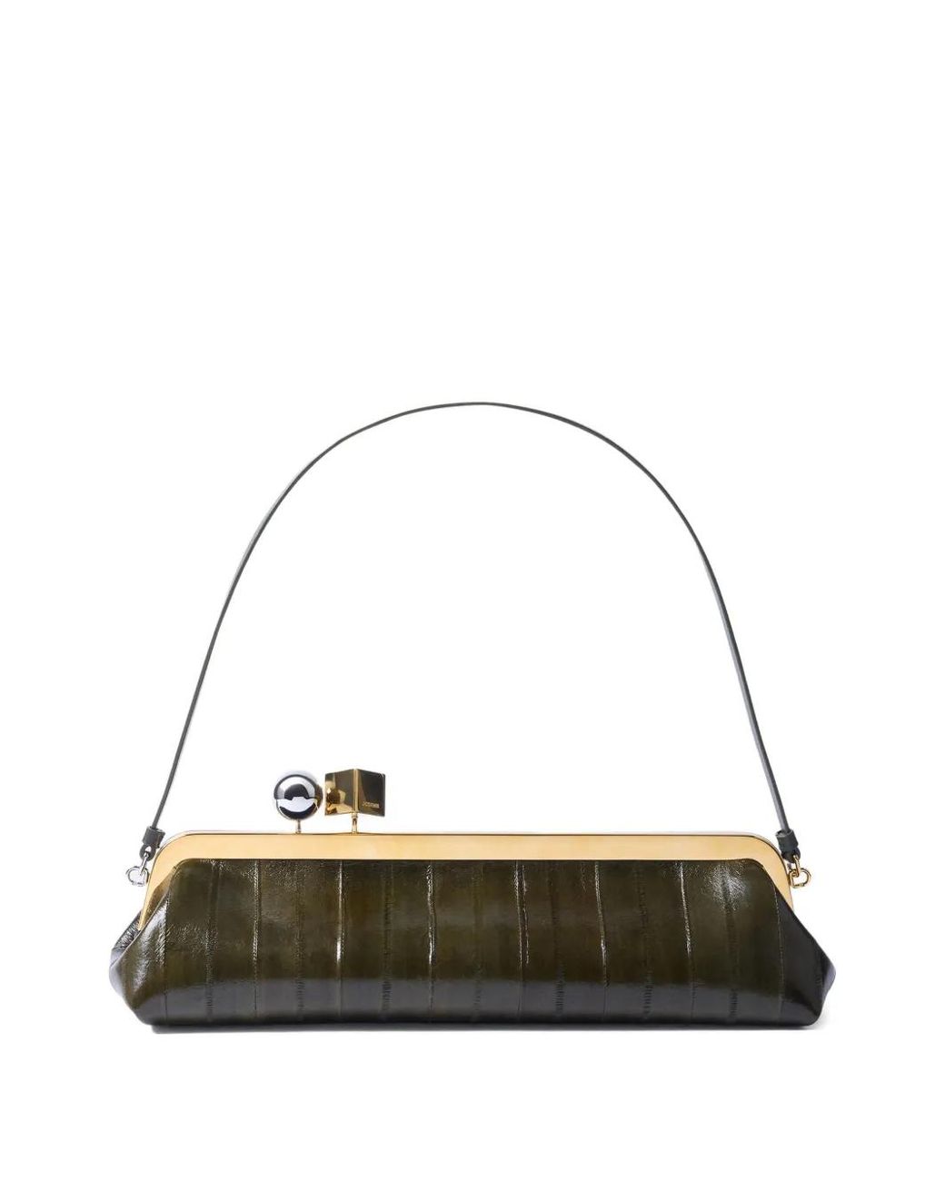 Jacquemus Green The Salon Clutch Bag