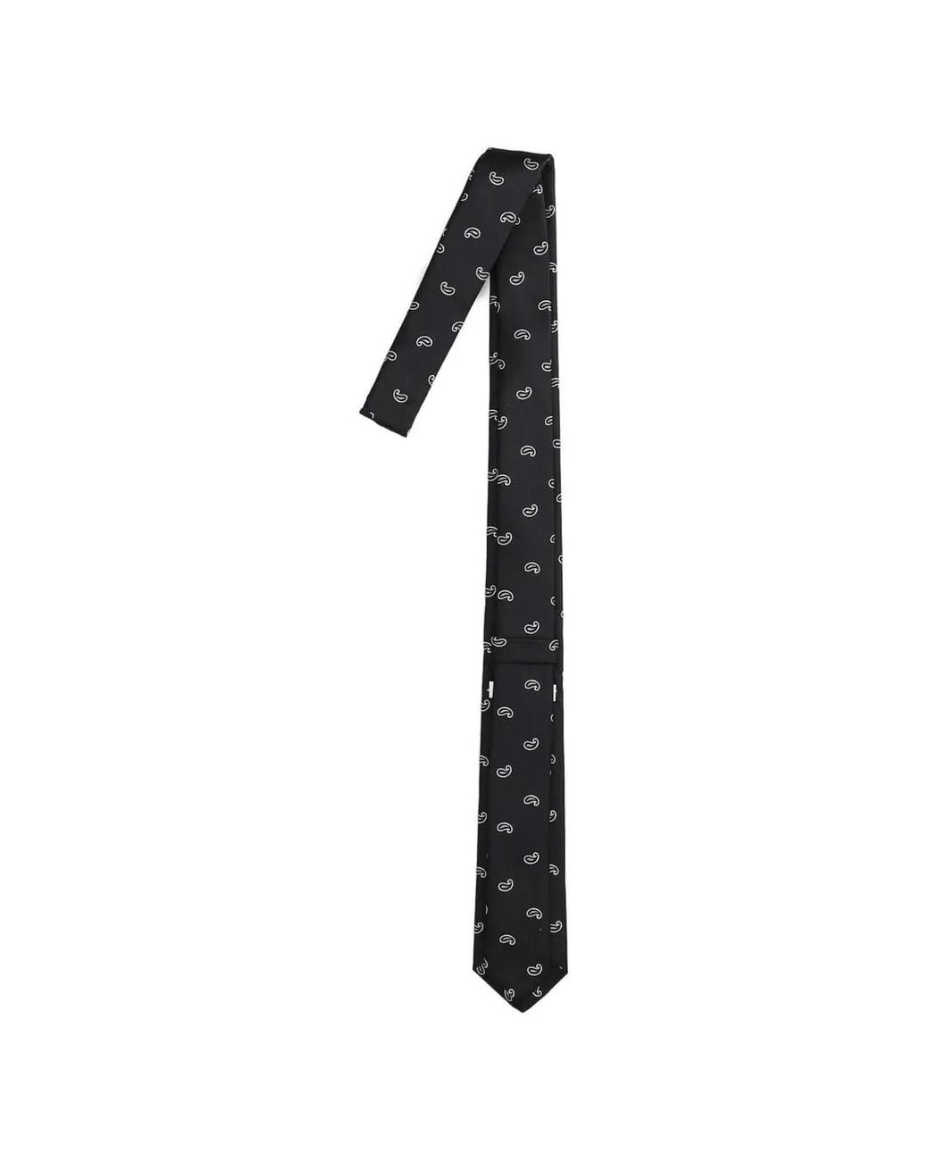 Lardini White Paisley-Pattern Tie for men