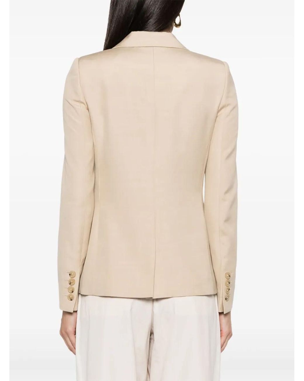 Stella McCartney Natural Iconic Notched-Lapels Blazer