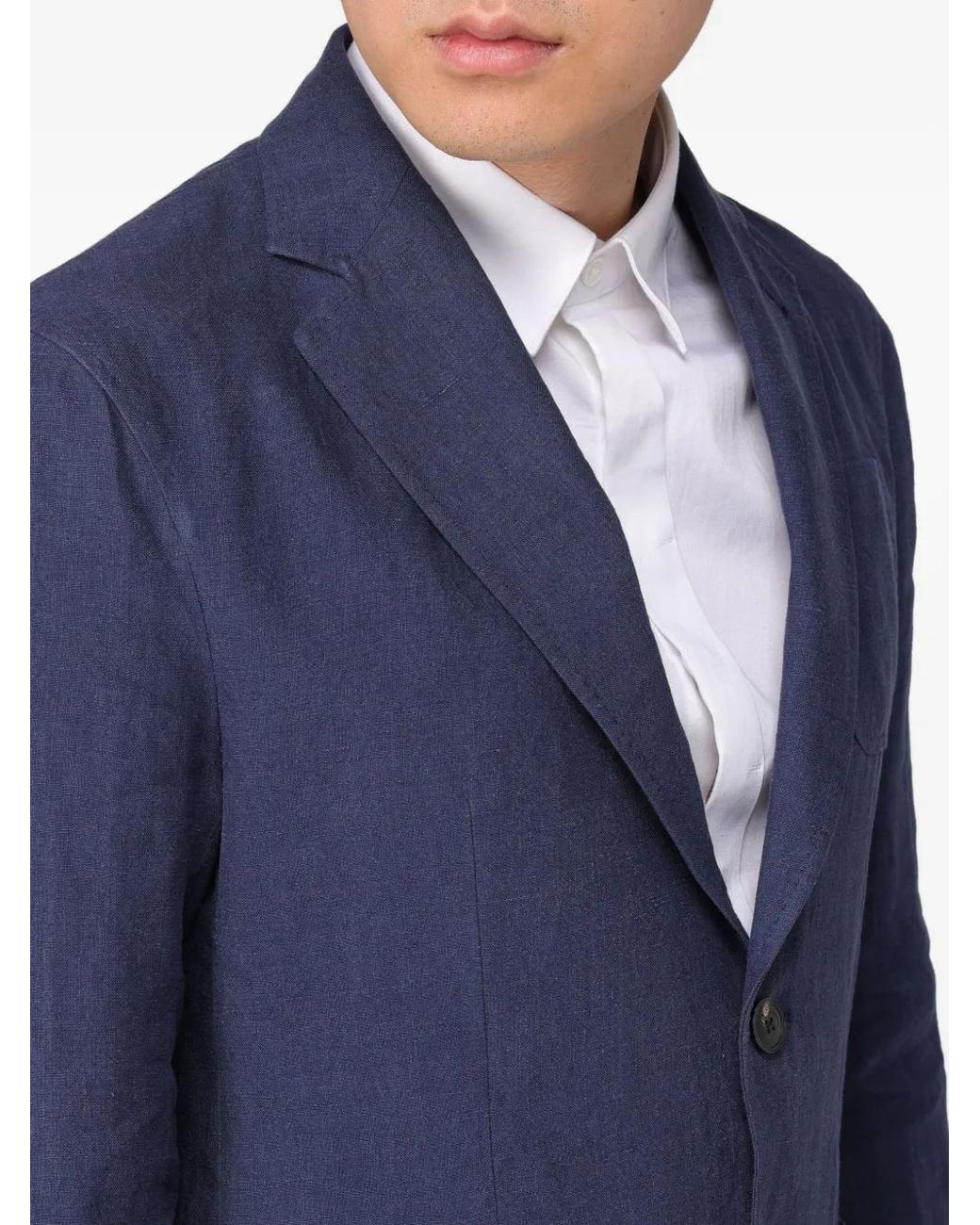 Giorgio Armani Blue Single-Breasted Blazer for men